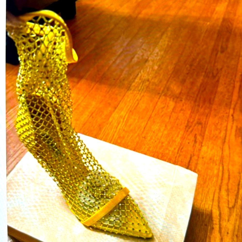 💛💛 sexy, fishnet, mustard, color booties💛💛